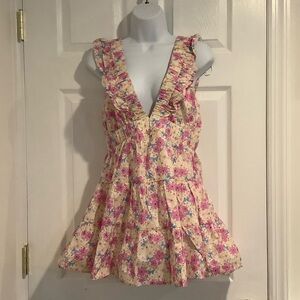 NWT THATS SO FETCH Shaylee Pink Floral Coquette Whimsical Cottagecore Dress 6